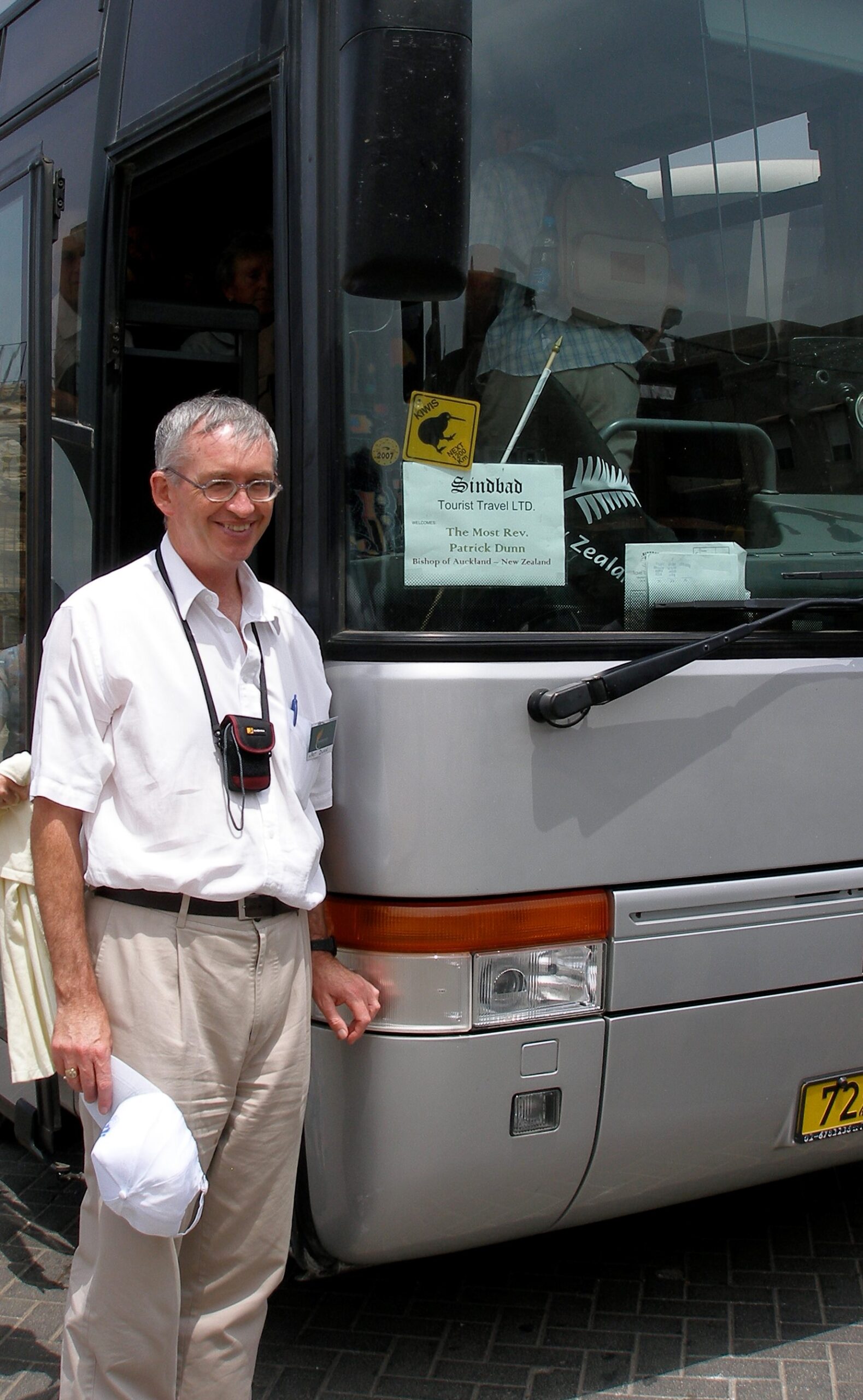 Bishop Pat Dunn on pilgrimage to the Holy Land in 2007.