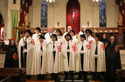 Investiture 2023 EOHSJ members at St Patrick and St Joseph Cathedral Auckland