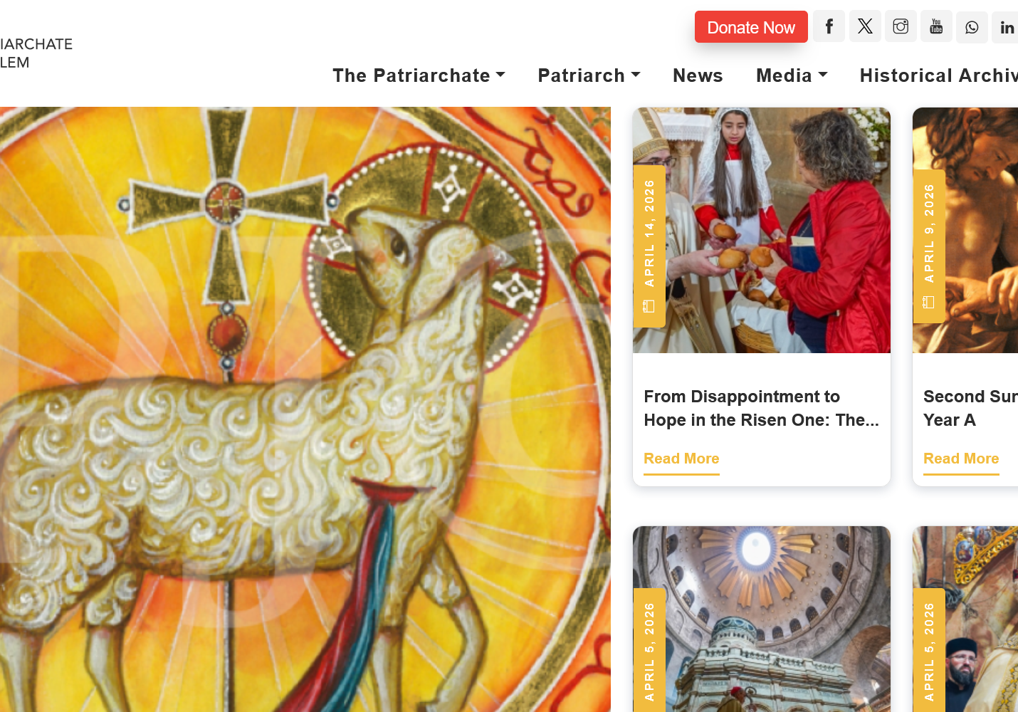 Screenshot of Latin Patriarchate of Jerusalem - Latin Patriarchate of Jerusalem website