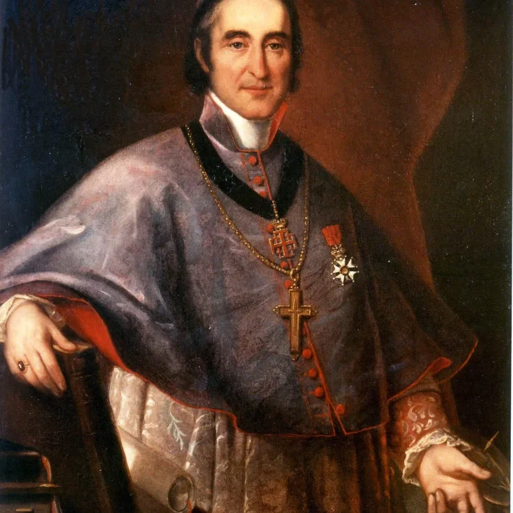 Reproduction of the portrait of Pompallier painted by Marzocchi in Paris in 1848.